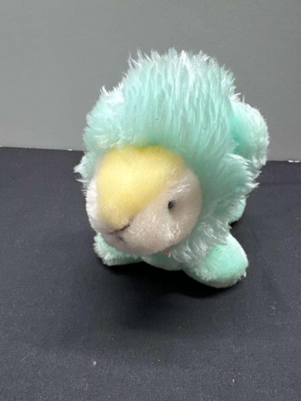 Vintage 1988 Gund Kindergund Baby Lamb Lion Plush Toy Mint Green Polyester Colle
